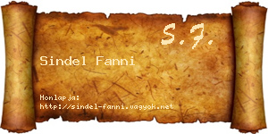 Sindel Fanni névjegykártya